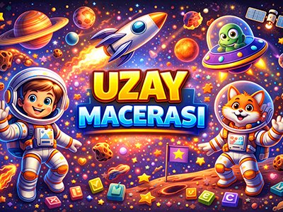 Uzay Macerası Oyunu - Uzay ve Roket Görseli